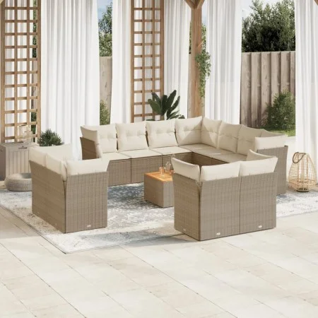 12-piece garden sofa set and brown synthetic rattan cushions by , Garden sets - Ref: Foro24-3256275, Price: 869,39 €, Discoun...