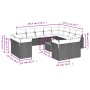Set de sofás de jardín y cojines 13 pzas ratán sintético negro by , Garden sets - Ref: Foro24-3256280, Price: 851,59 €, Disco...
