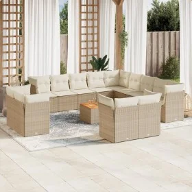14-teiliges Gartensofa-Set mit beigen synthetischen Rattankissen von , Gartensets - Ref: Foro24-3256289, Preis: 988,16 €, Rab...