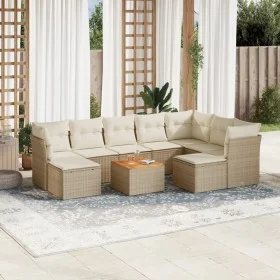 Garden sofa set with beige cushions 10 pieces synthetic rattan by , Garden sets - Ref: Foro24-3256296, Price: 647,54 €, Disco...