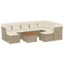 Garden sofa set with beige cushions 10 pieces synthetic rattan by , Garden sets - Ref: Foro24-3256296, Price: 647,54 €, Disco...