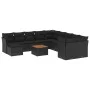 Garden sofa set 12 pieces with black synthetic rattan cushions by , Garden sets - Ref: Foro24-3256307, Price: 754,75 €, Disco...
