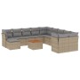 Garden sofa set with beige cushions mix 12 pieces PE rattan by , Garden sets - Ref: Foro24-3256311, Price: 758,02 €, Discount: %
