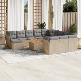 Gartensofa-Set mit beigem Kissenmix, 13-teilig, PE-Rattan von , Gartensets - Ref: Foro24-3256318, Preis: 834,34 €, Rabatt: %