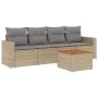 Garden sofa set with beige cushions mix 5 pieces PE rattan by , Garden sets - Ref: Foro24-3256332, Price: 344,43 €, Discount: %