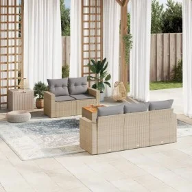 Garden sofa set with beige cushions mix 6 pieces PE rattan by , Garden sets - Ref: Foro24-3256339, Price: 499,51 €, Discount: %