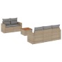 Garden sofa set with beige cushions mix 6 pieces PE rattan by , Garden sets - Ref: Foro24-3256339, Price: 468,61 €, Discount: %