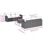 7-piece garden sofa set with gray PE rattan cushions by , Garden sets - Ref: Foro24-3256347, Price: 460,32 €, Discount: %