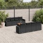 8-teiliges Gartensofa-Set und schwarze synthetische Rattankissen von , Gartensets - Ref: Foro24-3256370, Preis: 599,40 €, Rab...