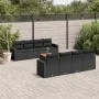 8-teiliges Gartensofa-Set und schwarze synthetische Rattankissen von , Gartensets - Ref: Foro24-3256370, Preis: 603,84 €, Rab...