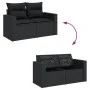 8-teiliges Gartensofa-Set und schwarze synthetische Rattankissen von , Gartensets - Ref: Foro24-3256370, Preis: 603,84 €, Rab...