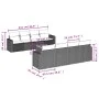 8-teiliges Gartensofa-Set und schwarze synthetische Rattankissen von , Gartensets - Ref: Foro24-3256370, Preis: 603,84 €, Rab...