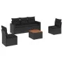6-piece garden sofa set and black synthetic rattan cushions by , Garden sets - Ref: Foro24-3256391, Price: 368,86 €, Discount: %