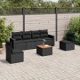 7-piece garden dining set and black synthetic rattan cushions by , Garden sets - Ref: Foro24-3256398, Price: 421,89 €, Discou...