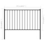 Black powder coated steel fence panel and posts 1.7x0.75 m by vidaXL, fence panels - Ref: Foro24-145209, Price: 63,49 €, Disc...