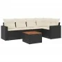 6-piece garden sofa set and black synthetic rattan cushions by , Garden sets - Ref: Foro24-3256441, Price: 360,88 €, Discount: %