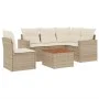 Garden sofa set with cushions 6 pieces beige synthetic rattan by , Garden sets - Ref: Foro24-3256457, Price: 421,30 €, Discou...
