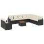 Set de sofás de jardín 11 pzas y cojines ratán sintético negro de , Conjuntos de jardín - Ref: Foro24-3256525, Precio: 653,32...