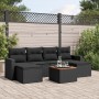 7-teiliges Garten-Essset und schwarze Kissen aus synthetischem Rattan von , Gartensets - Ref: Foro24-3256573, Preis: 437,00 €...