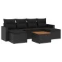 7-teiliges Garten-Essset und schwarze Kissen aus synthetischem Rattan von , Gartensets - Ref: Foro24-3256573, Preis: 433,33 €...