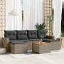7-teiliges Gartensofa-Set mit grauen PE-Rattan-Kissen von , Gartensets - Ref: Foro24-3256578, Preis: 403,56 €, Rabatt: %