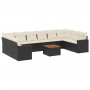 Set de sofás de jardín 11 pzas y cojines ratán sintético negro de , Conjuntos de jardín - Ref: Foro24-3256623, Precio: 633,88...