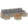 Garden sofa set with beige cushions mix 8 pieces PE rattan by , Garden sets - Ref: Foro24-3256584, Price: 491,36 €, Discount: %