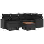 7-teiliges Garten-Essset und schwarze Kissen aus synthetischem Rattan von , Gartensets - Ref: Foro24-3256552, Preis: 459,41 €...