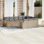 Juego de sofás jardín con cojines beige mezcla 11 pzas ratán PE de , Conjuntos de jardín - Ref: Foro24-3256640, Precio: 692,7...