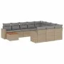 Garden sofa set with beige cushions mix 11 pieces PE rattan by , Garden sets - Ref: Foro24-3256640, Price: 693,48 €, Discount: %