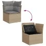 Gartensofa-Set mit beigem Kissenmix, 11-teilig aus PE-Rattan von , Gartensets - Ref: Foro24-3256640, Preis: 693,48 €, Rabatt: %