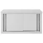 Armario pared de cocina puertas correderas acero 90x40x50 cm de vidaXL, Recipiente para comida - Ref: Foro24-51052, Precio: 1...