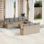 Garden sofa set with beige cushions mix 11 pieces PE rattan by , Garden sets - Ref: Foro24-3256661, Price: 651,19 €, Discount: %