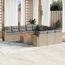 Garden sofa set with beige cushions mix 12 pieces PE rattan by , Garden sets - Ref: Foro24-3256682, Price: 829,00 €, Discount: %