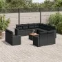Gartensofa-Set 12-teilig mit schwarzen synthetischen Rattankissen von , Gartensets - Ref: Foro24-3256713, Preis: 929,57 €, Ra...