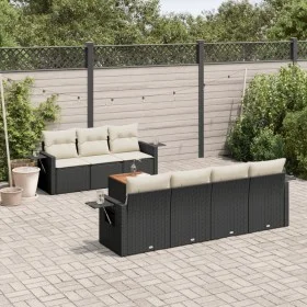 8-piece garden sofa set and black synthetic rattan cushions by , Garden sets - Ref: Foro24-3256798, Price: 493,84 €, Discount: %