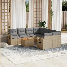 Garden sofa set with beige cushions mix 9 pieces PE rattan by , Garden sets - Ref: Foro24-3256822, Price: 606,52 €, Discount: %