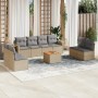 Garden sofa set with beige cushions mix 9 pieces PE rattan by , Garden sets - Ref: Foro24-3256857, Price: 533,17 €, Discount: %