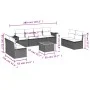 Garden sofa set with beige cushions mix 9 pieces PE rattan by , Garden sets - Ref: Foro24-3256857, Price: 533,59 €, Discount: %