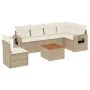 7-piece garden sofa set and beige synthetic rattan cushions by , Garden sets - Ref: Foro24-3256919, Price: 507,07 €, Discount: %