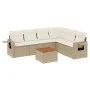 7-piece garden sofa set and beige synthetic rattan cushions by , Garden sets - Ref: Foro24-3256912, Price: 507,07 €, Discount: %