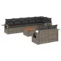 9-teiliges Gartenmöbel-Set und graue synthetische Rattankissen von , Gartensets - Ref: Foro24-3256984, Preis: 593,12 €, Rabat...