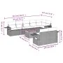 9-teiliges Gartenmöbel-Set und graue synthetische Rattankissen von , Gartensets - Ref: Foro24-3256984, Preis: 593,12 €, Rabat...