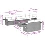 9-teiliges Gartenmöbel-Set und graue synthetische Rattankissen von , Gartensets - Ref: Foro24-3256984, Preis: 622,57 €, Rabat...