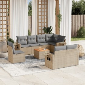 Garden sofa set with beige cushions mix 9 pieces PE rattan by , Garden sets - Ref: Foro24-3256990, Price: 638,81 €, Discount: %
