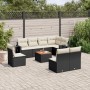 8-piece garden sofa set and black synthetic rattan cushions by , Garden sets - Ref: Foro24-3256931, Price: 524,06 €, Discount: %