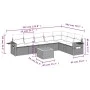 Gartensofa-Set mit beigem Kissenmix, 8-teilig aus PE-Rattan von , Gartensets - Ref: Foro24-3256927, Preis: 510,85 €, Rabatt: %