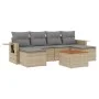 Gartensofa-Set mit beigem Kissenmix, 7-teilig aus PE-Rattan von , Gartensets - Ref: Foro24-3257018, Preis: 434,04 €, Rabatt: %