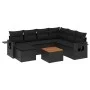8-piece garden sofa set and black synthetic rattan cushions by , Garden sets - Ref: Foro24-3257007, Price: 508,22 €, Discount: %