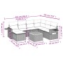 8-piece garden sofa set and black synthetic rattan cushions by , Garden sets - Ref: Foro24-3257007, Price: 505,14 €, Discount: %